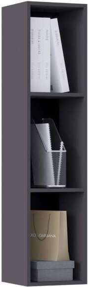 Шкаф навесной Оливия графит / мрамор глянец