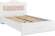Кровать 1200 с мягким элементом Италия ИТ-7 + ИТ-7А белое дерево