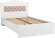 Кровать 1200 с мягким элементом Италия ИТ-7 + ИТ-7А белое дерево