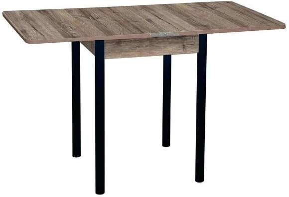 Эко 60х60 стол обеденный раскладной / велингтон/черный