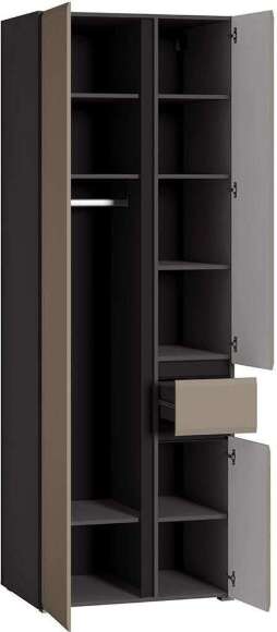 Сидней шкаф комбинированный 13.18 Антрацит / Капучино Сидней шкаф комбинированный 13.18 Антрацит / Капучино
