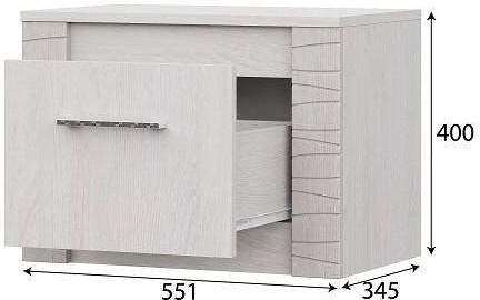 Тумба прикроватная "Гамма 20" Ясень Анкор  светлый, Сандал светлый Тумба прикроватная "Гамма 20" Ясень Анкор  светлый, Сандал светлый