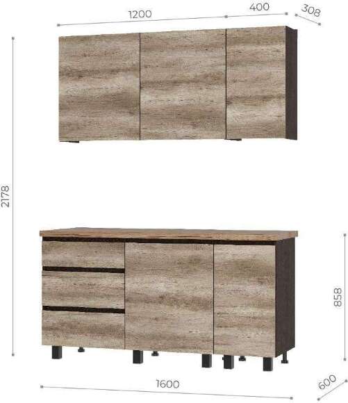 Кухня Энигма 1,6 м Кухня Энигма 1,6 м