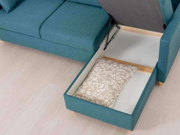 Дилан диван-кровать угловой ТД 422 Сага океан