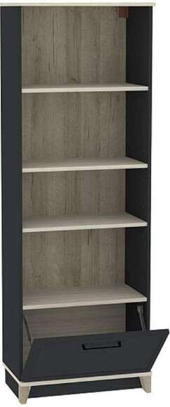 Шкаф МЦН Аурелио 21, Антрацит, Блеквуд Сатиновый