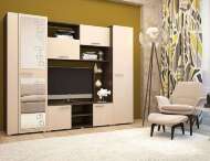 Стенка для гостиной Флора-2 (Горизонт) Венге / Дуб молочный
