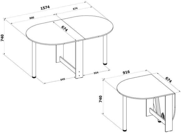 Стол раскладной СП-17 / Белый