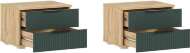 Марвэл Тумбы прикроватные (2 шт) (Браш Мени Грин, Дуб Крафт)