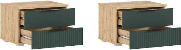 Марвэл Тумбы прикроватные (2 шт) (Браш Мени Грин, Дуб Крафт) Марвэл Тумбы прикроватные (2 шт) (Браш Мени Грин, Дуб Крафт)