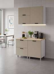 МК Аленушка 1,2м с ящ.в 2 Орешник Матовый Вижен,скоба черный,сонома